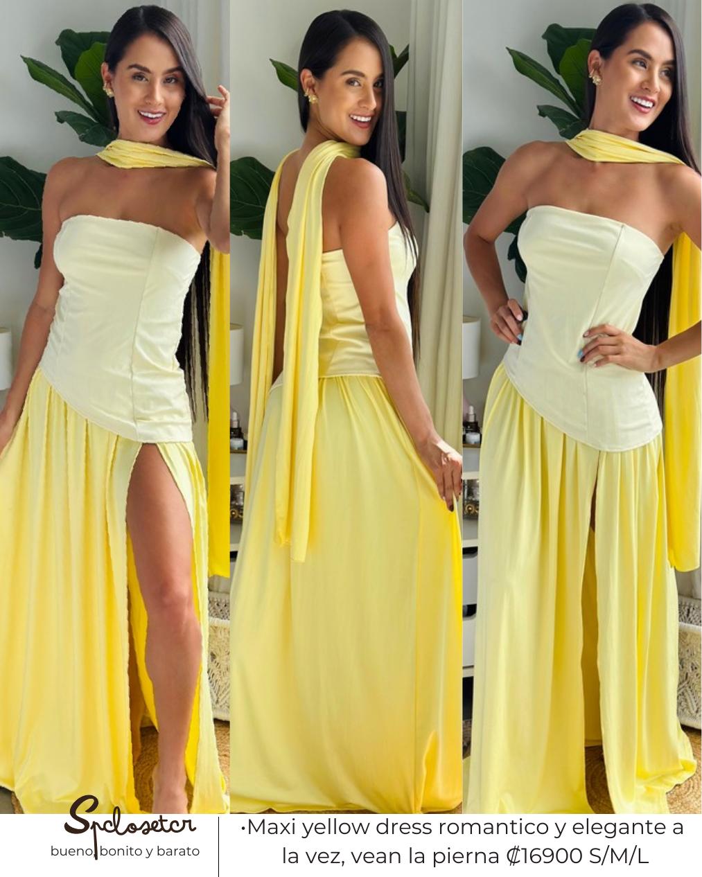 Vestido amarillo de la nueva colección