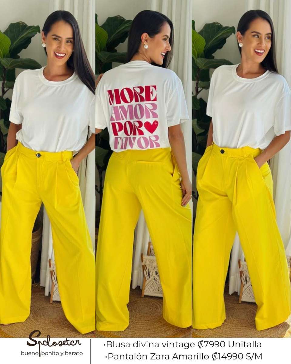 Pantalón Zara Amarillo
