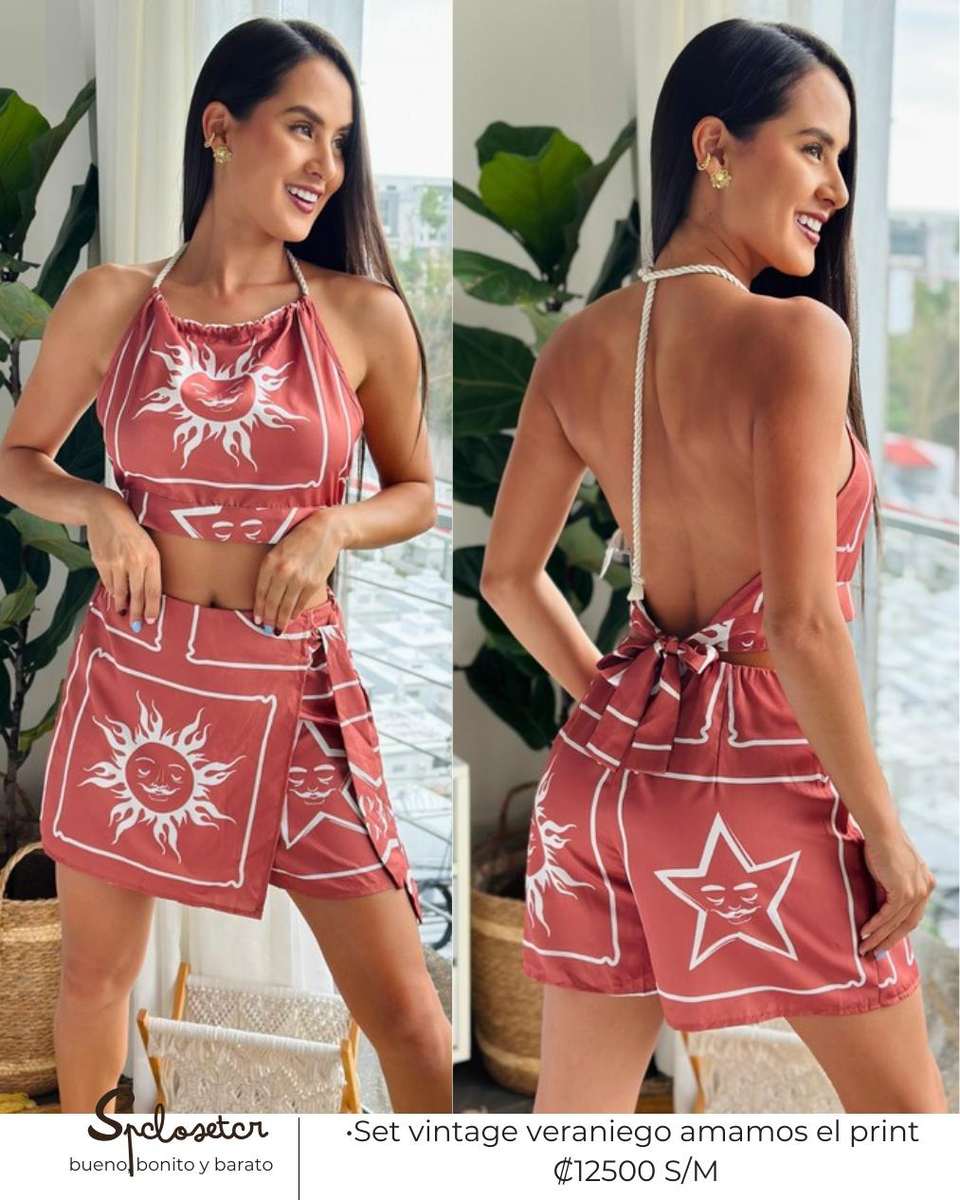 Set vintage veraniego amamos el print
