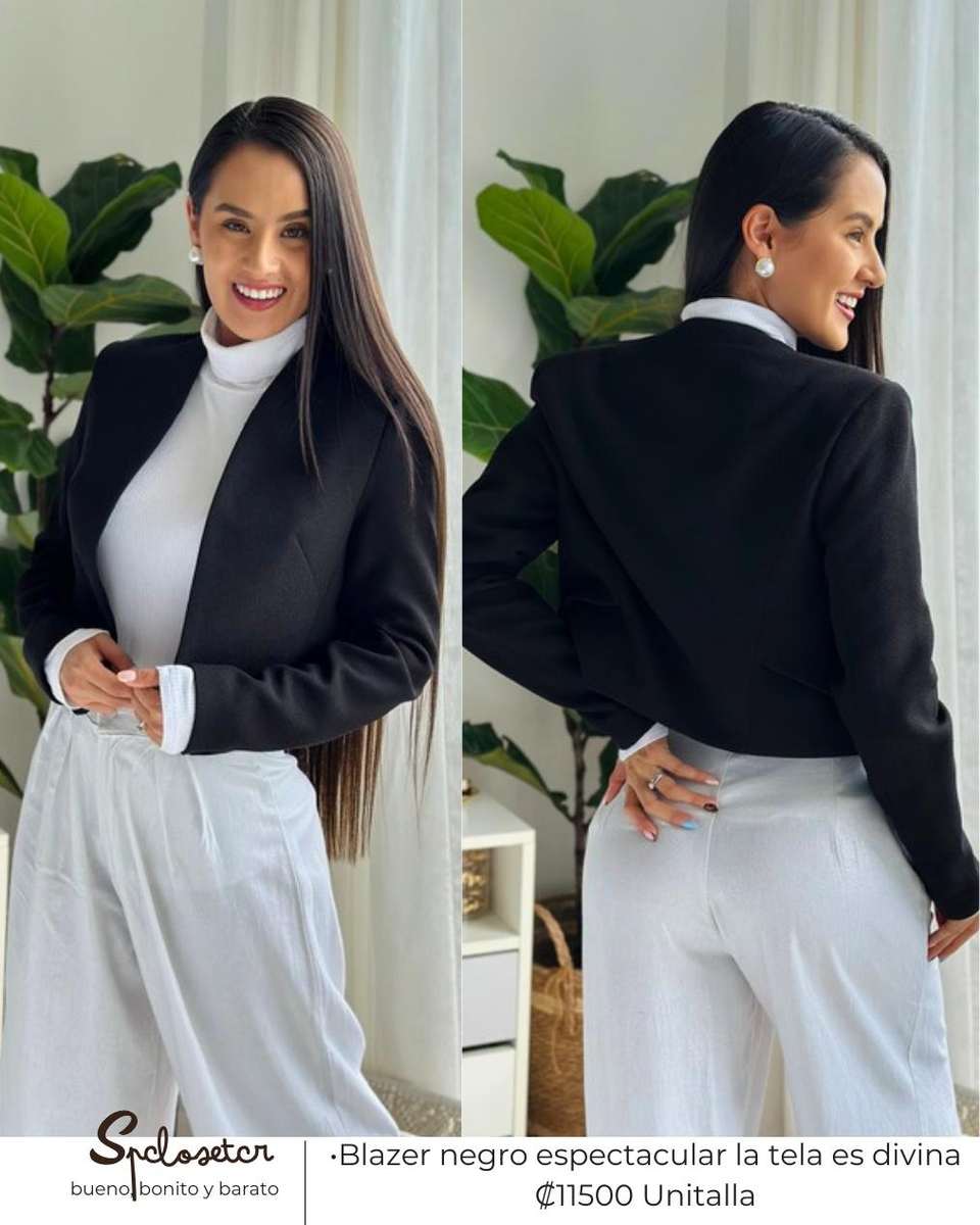 Blazer negro espectacular la tela es divina