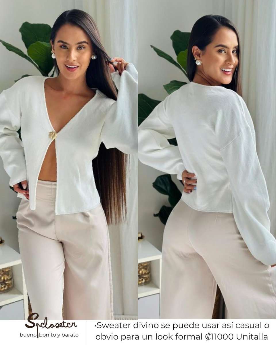 Sweater divino se puede usar así casual o obvio para un look formal