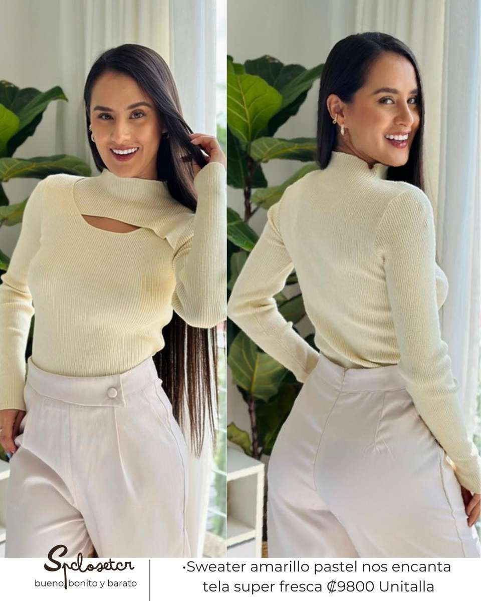 Sweater amarillo pastel nos encanta tela super fresca