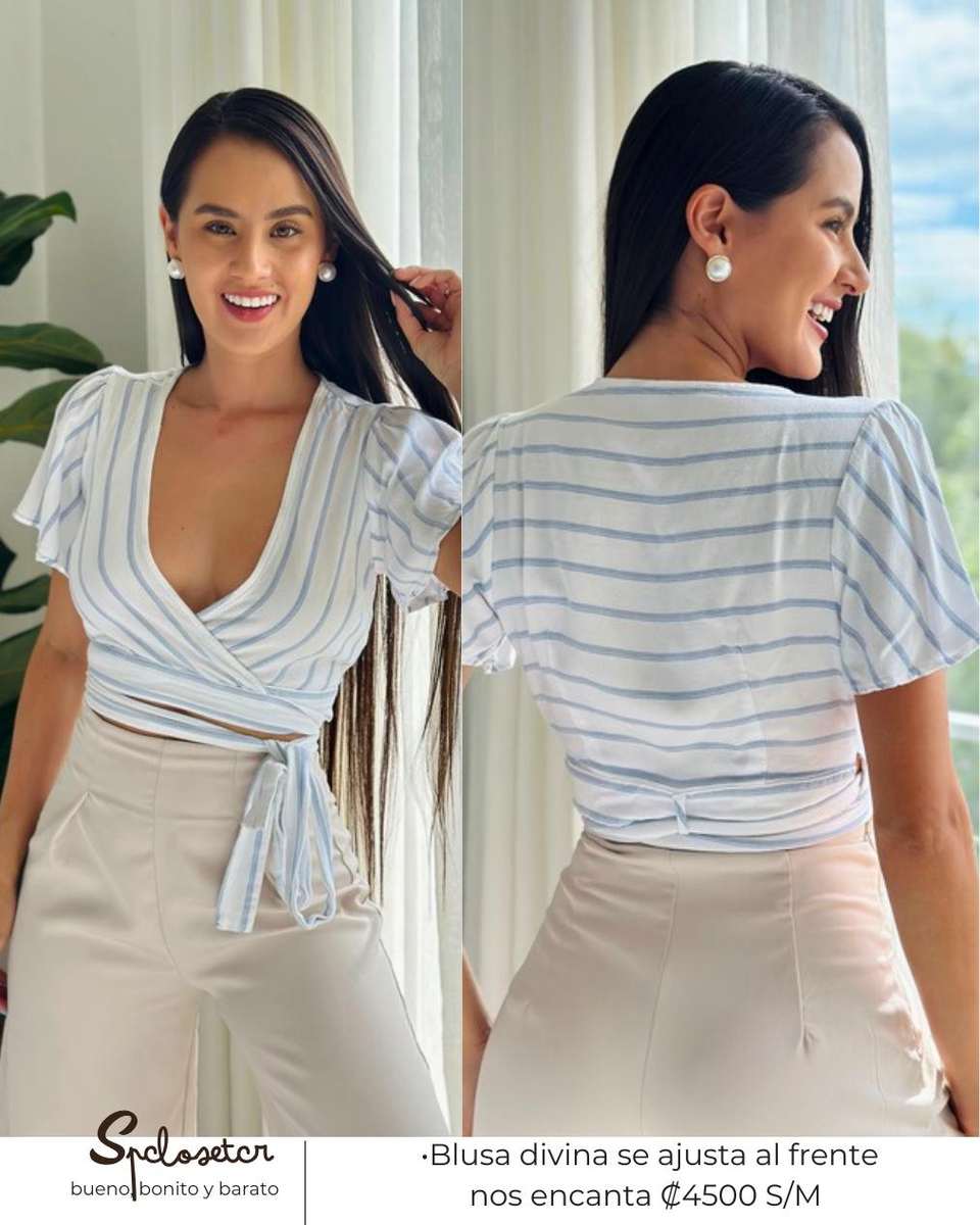Blusa divina se ajusta al frente nos encanta