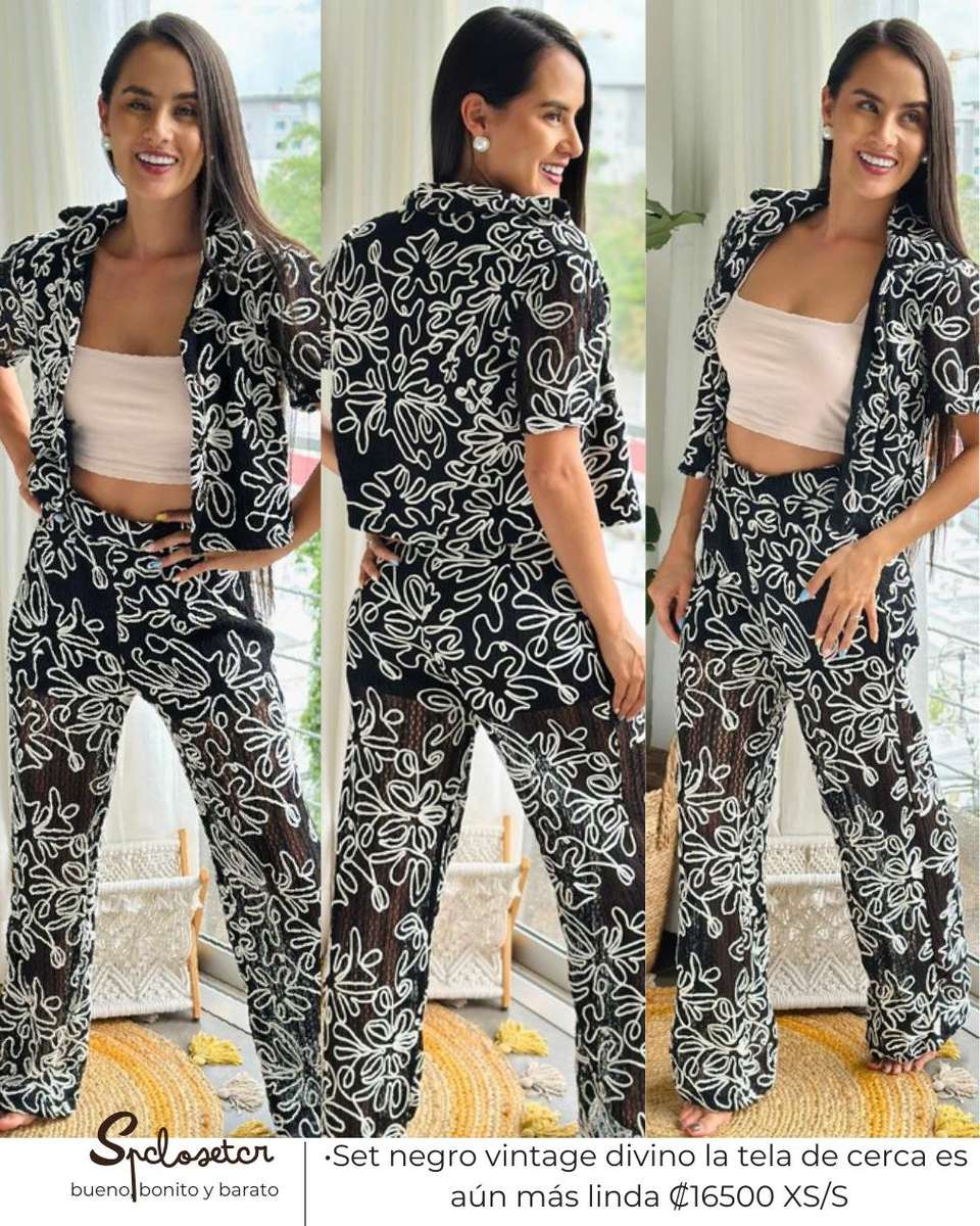 Set negro vintage divino la tela de cerca es aún más linda