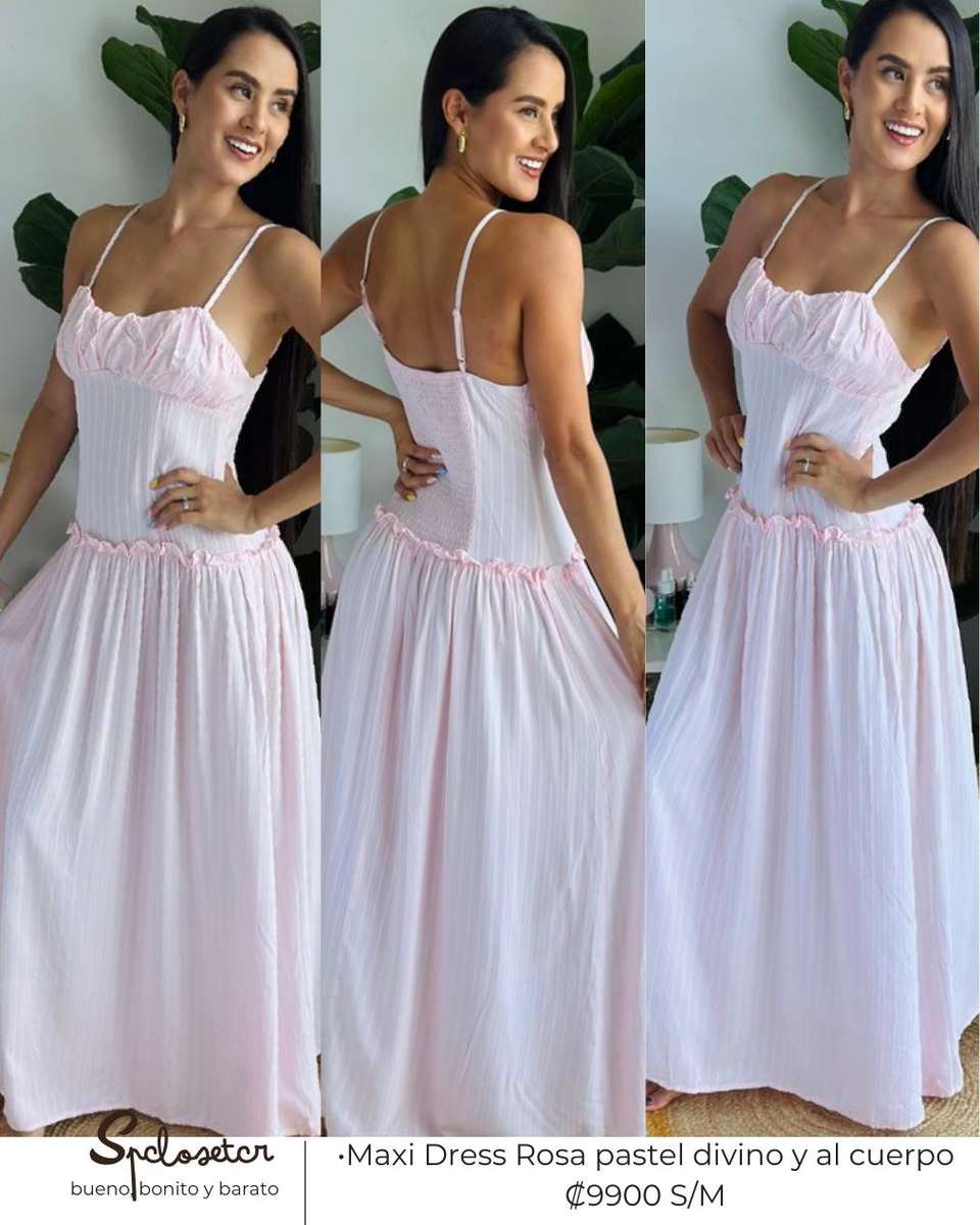 Maxi Dress Rosa pastel divino y al cuerpo