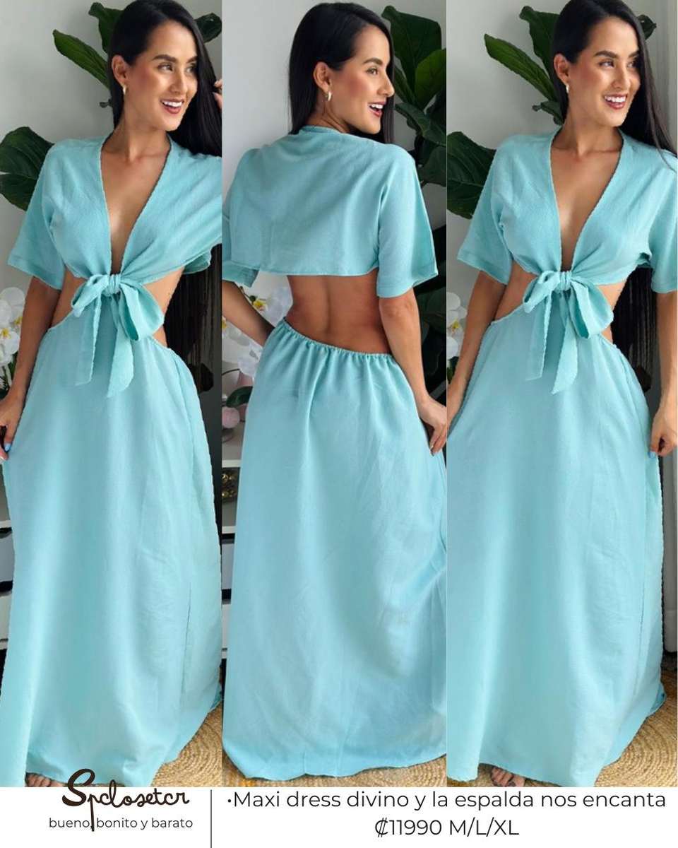 Maxi dress divino y la espalda nos encanta