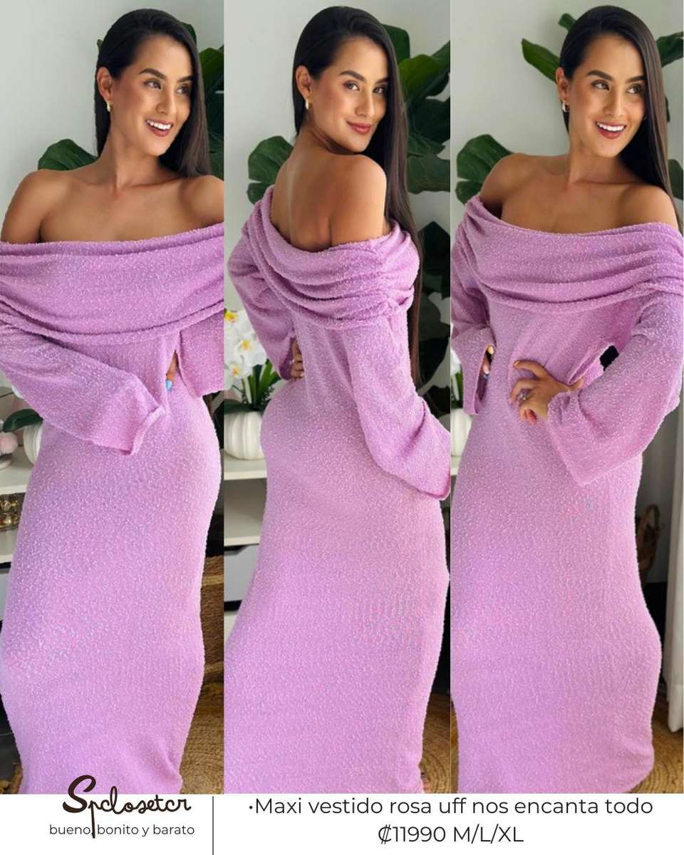 Maxi vestido rosa uff nos encanta todo