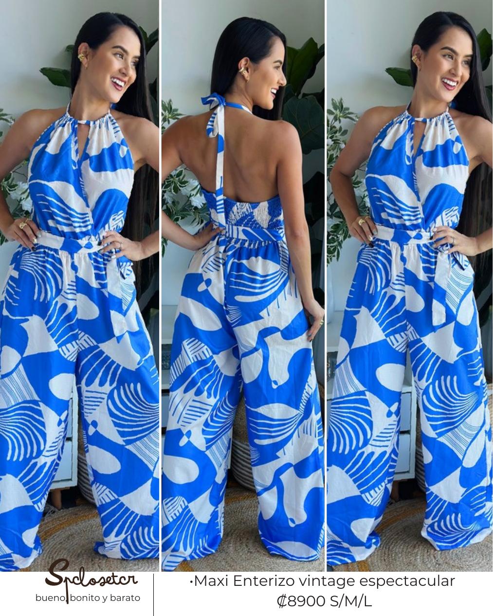 Maxi Enterizo vintage espectacular