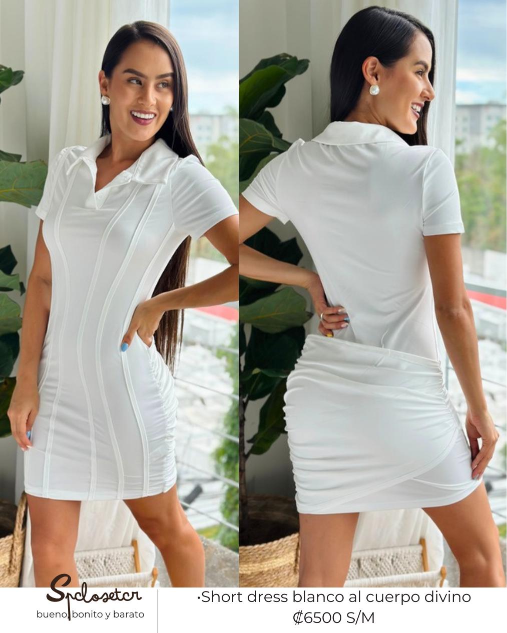 Short dress blanco al cuerpo divino