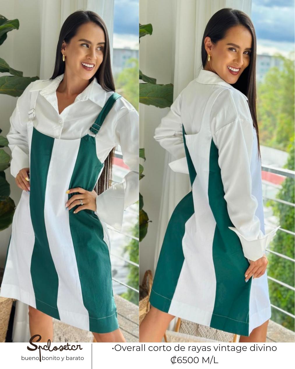 Overall corto de rayas vintage divino